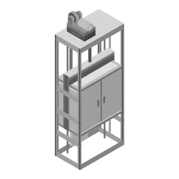 City house elevator icon, isometric style Ilustración de archivo