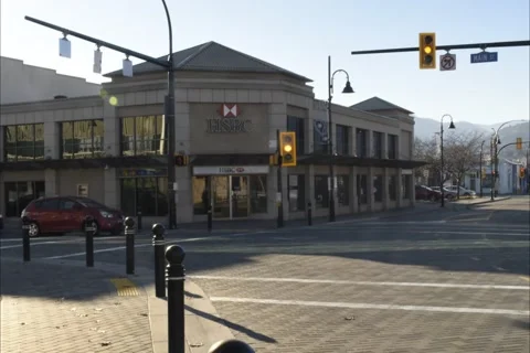 City Hyperlapse with traffic light and motion blur Video stock 144359821