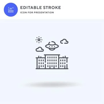 City icon vector, filled flat sign, solid pictogram isolated on white, logo i Stockillustratie