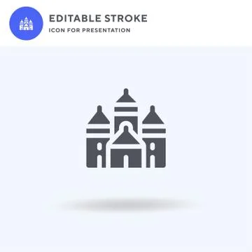 City icon vector, filled flat sign, solid pictogram isolated on white, logo Illustrazione stock