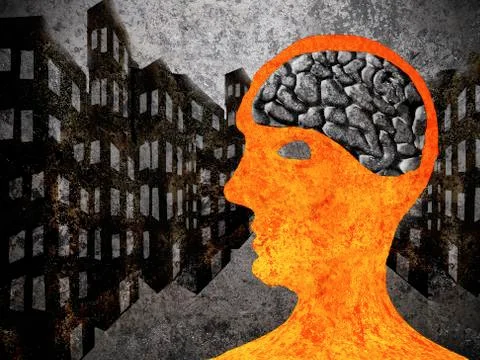 In the city Stock Illustration