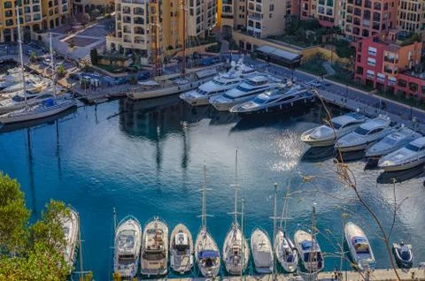 City infractructure of yard in Monaco Stock Photos