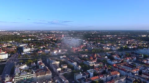 City infrastructure arson attack with smoke plume. Best aerial view drone Stock-Footage 345937873