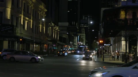City intersection, 4k 120FPS slow-motion, Perth City, Western Australia Stock Footage 237100636
