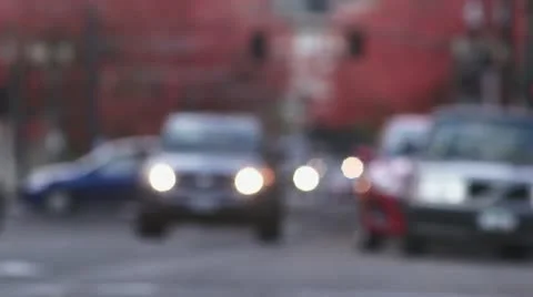 City Intersection in the Fall Stock Footage 10857556