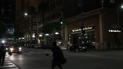 City intersection at night Stock-Footage 67638453