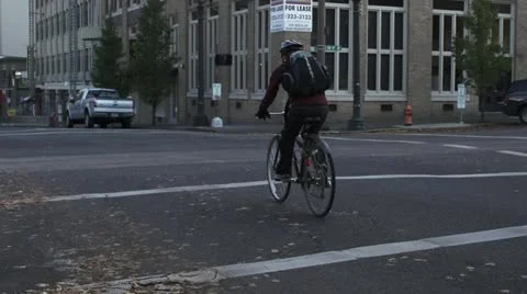 City Intersection Pan Stock Footage 10857441