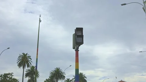 City Intersection Symphony: Pedestrian Light Ballet Stock Footage 256026398