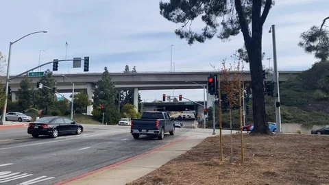City Intersection Time Lapse Los Angeles Traffic Stock Footage 127249755