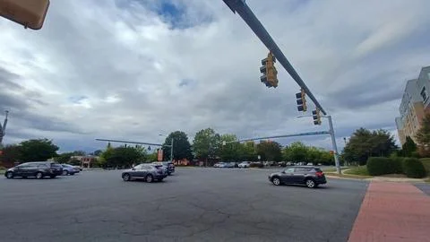 City intersection with traffic lights Stock Photos