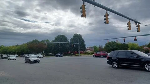 City intersection with traffic lights Stock Photos