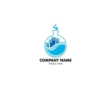 City Lab Logo Template Design Vector Stock Illustration