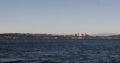 City on lake Stock Footage 165265651