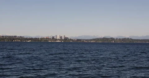 City on lake Stock Footage 165265736
