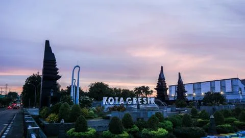 City Landmarks of Gresik East Java Indonesia Stock Photos