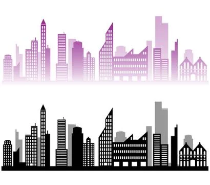 City landscape background Stock Illustration