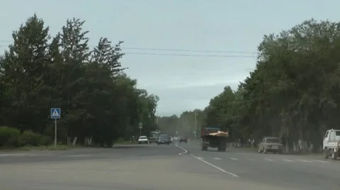 City landscape, the highway. Time lapse Stock Footage