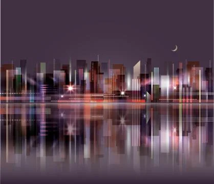 City landscape Stock Illustration