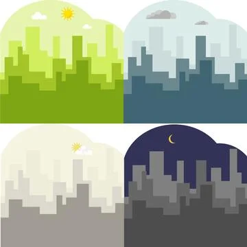 City landscape Ilustración de archivo