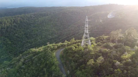 City Landscape from The Mountain Stock Footage 123955281