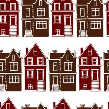 City landscape pattern Stock Illustration