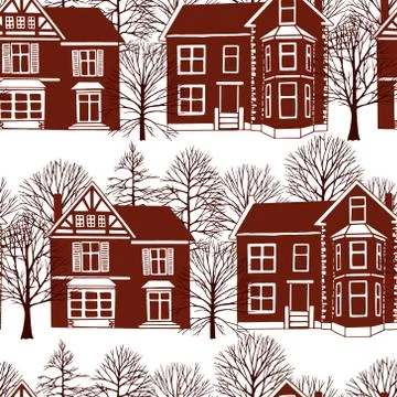 City landscape pattern Stock Illustration