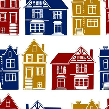 City landscape pattern Stock Illustration