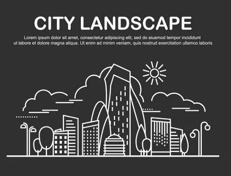 City landscape template Stock Illustration
