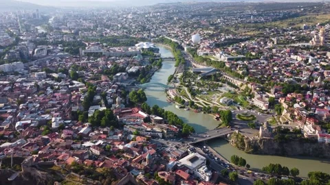 City landscape view from the air Stock Footage 168569746