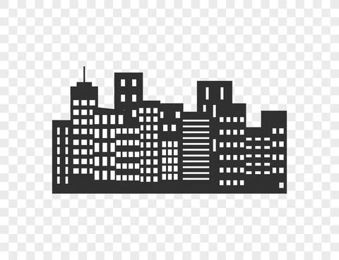 City, landscape, view flat icon. Vector illustration. Stock Illustration