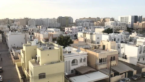 City Landscapes of an Muscat City Oman Stock Footage