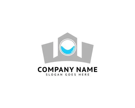 City Laundry Logo Design Vector Template Stock Illustration