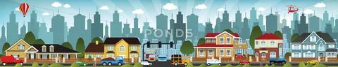 City life Stock Illustration
