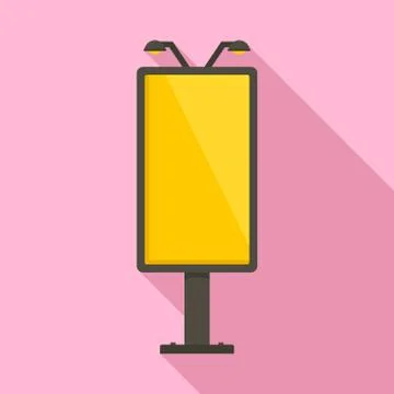 City lightbox icon, flat style Stock Illustration