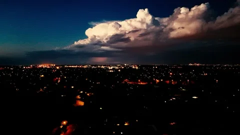 City lightning Stock Footage 261222988