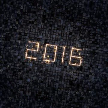 City lights 2016 Ilustração Stock