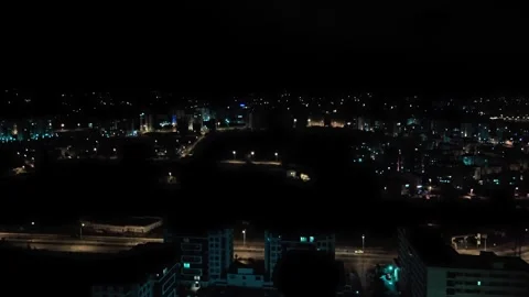 City Lights from Above Stock Footage 281592275