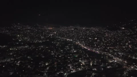 City Lights Aerial View Stock Footage 334372230