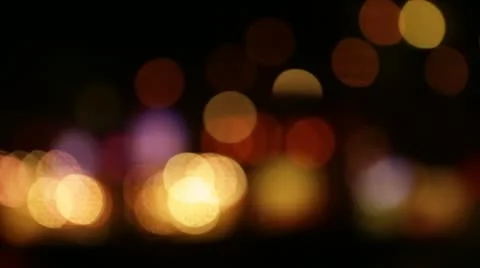 City Lights - Blurry Stock Footage 12496512