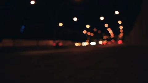 City Lights Bokeh Background Stock Footage 100049909