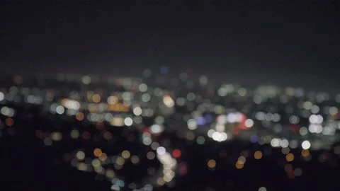 City lights of Los Angeles Stock Footage