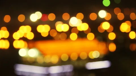 City lights out of focus Stock Footage 1038656