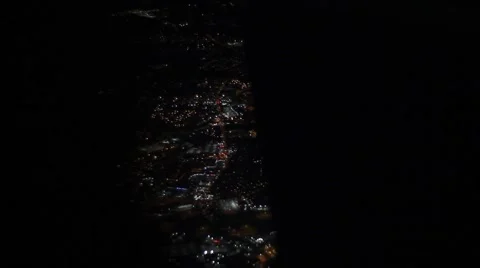 City Lights from Plane Stock Footage 46460111