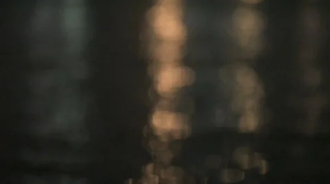 City lights reflected in the water Vídeo Stock 44519967