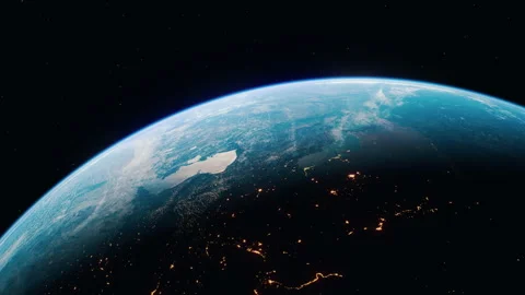 City lights from space Stock Footage 311277760