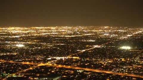 City Lights Time Lapse Stock Footage 25064489