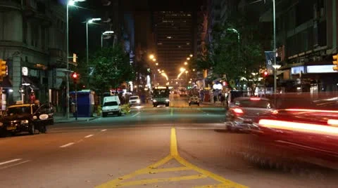 City Lights Timelapse 库存影片 10979932