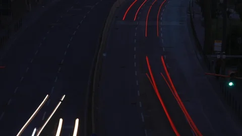 City ​​lights in timelapse Stock Footage 128447398