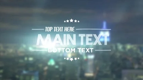 City Lights Title - Apple Motion 5 and Final Cut Pro X Template Stock After Effects