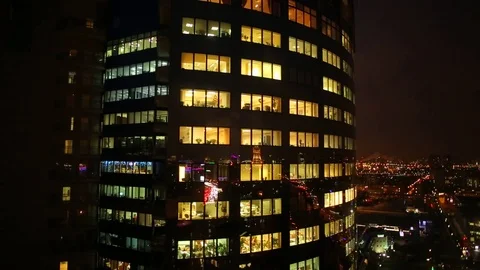 City lights view from above Vidéo 71590304